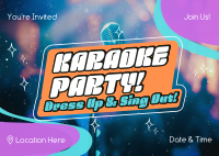 Karaoke Party Star Postcard