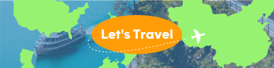 Quirky Map Travel LinkedIn Banner Image Preview
