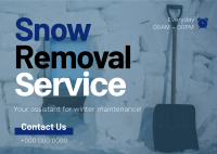 Snow Removal Assistant Postcard