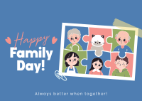 Adorable Day of Families Postcard