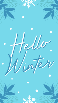 Snowy Winter Greeting Instagram Reel Image Preview