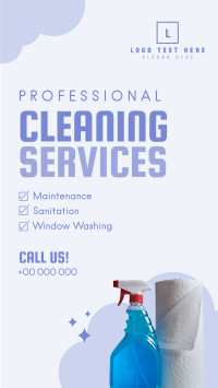 Professional Cleaning Services Facebook Story