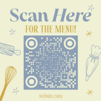 Pastry Baking Menu QR Code Design