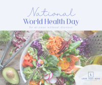 Minimalist World Health Day Greeting Facebook Post