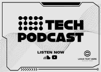 Technology Podcast Circles Postcard