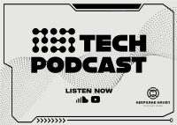 Technology Podcast Circles Postcard Image Preview