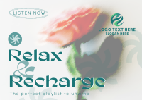 Flower Playlist Postcard Design