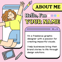 About Me Quirky Instagram Post Design