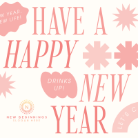 Quirky New Year Greeting Instagram Post Image Preview