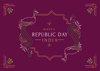 Republic Day India Postcard Design