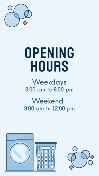 Laundry Shop Hours Facebook Story