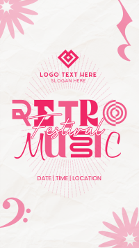 Vibing to Retro Music Facebook Story Design