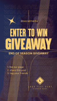 Enter Giveaway TikTok Video Design