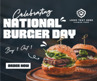 National Burger Day Celebration Facebook Post