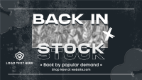 Grunge Back In Stock Animation Image Preview