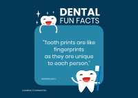 Dental Facts Postcard Image Preview