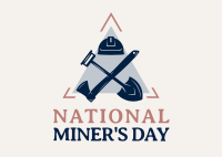 Miner's Day Badge Postcard