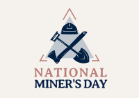 Miner's Day Badge Postcard Image Preview