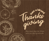 Blessed Thanksgiving Facebook Post Design