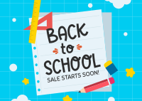 Back To School Greetings Postcard