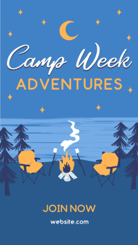 Moonlit Campground Instagram Story