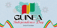 Guinea Independence Day Ribbon Twitter Post