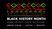 Black History Month Pattern Facebook Event Cover