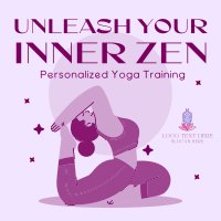 Quirky Yoga Unleash Your Inner Zen Instagram Post Design