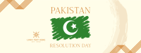 Pakistan Day Brush Flag Facebook Cover