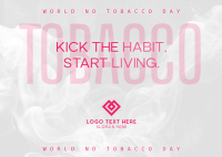 No Tobacco Day Typography Postcard
