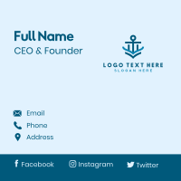 Ferry Cruise Anchor  Business Card Image Preview