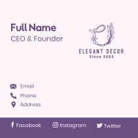 Purple Flower Decor  Business Card Image Preview