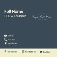 Classy Vintage Wordmark Business Card Image Preview