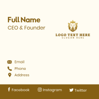 Luxury Crown Lion Business Card Image Preview