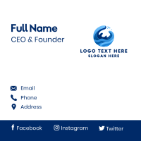 Ocean Surfing Waves  Business Card Image Preview