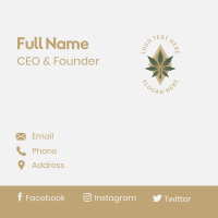 Deluxe Marijuana Leaf Business Card Image Preview