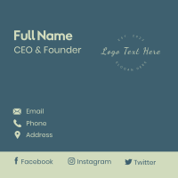 Classic Script Wordmark Business Card Image Preview