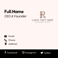 Retro Letter R  Business Card Image Preview