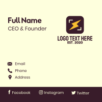 Flash Bolt Photo App Business Card Image Preview