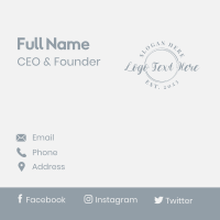 Fashion Script Business Wordmark Business Card Image Preview