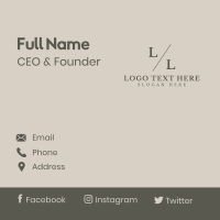 Minimalist Company Lettermark Business Card Image Preview