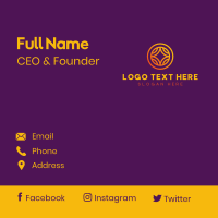Gold Circle Pattern Business Card Image Preview