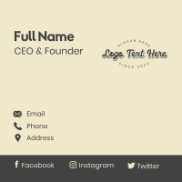 Retro Cafe Wordmark Business Card Image Preview