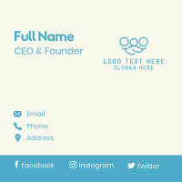 Blue Minimalist Family Business Card Image Preview