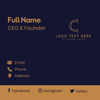 Minimalist Elegant Letter C Business Card Image Preview