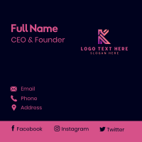 Tech Innovation Letter K Business Card Image Preview