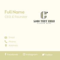 Vintage Letter C Business Card Image Preview