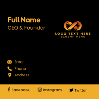 Gradient Loop Lettermark Business Card Image Preview