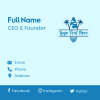Blue Island Surf Business Card Image Preview