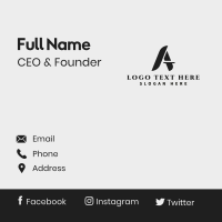 Fashion Boutique Letter A Business Card Image Preview